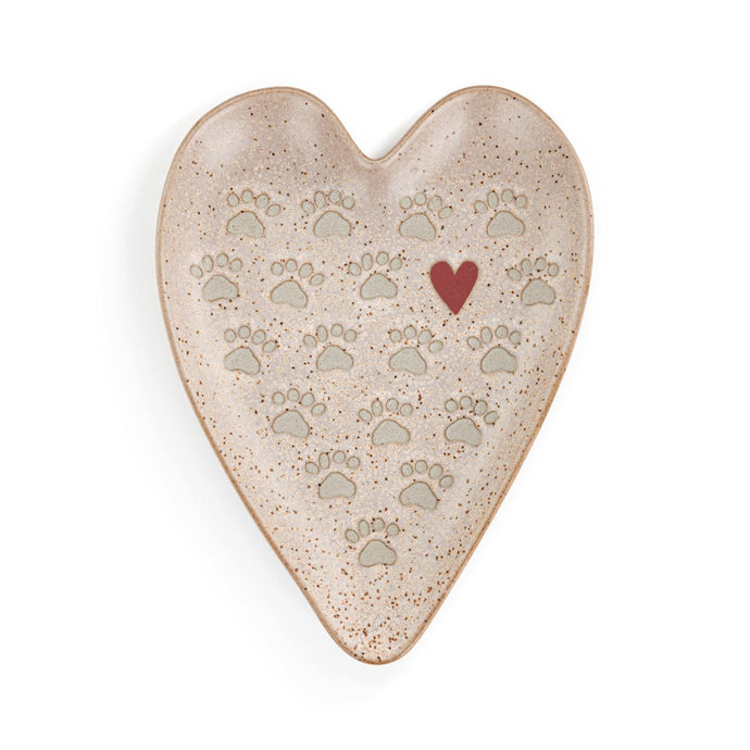 Paw Print Heart-Shaped Spoon Rest