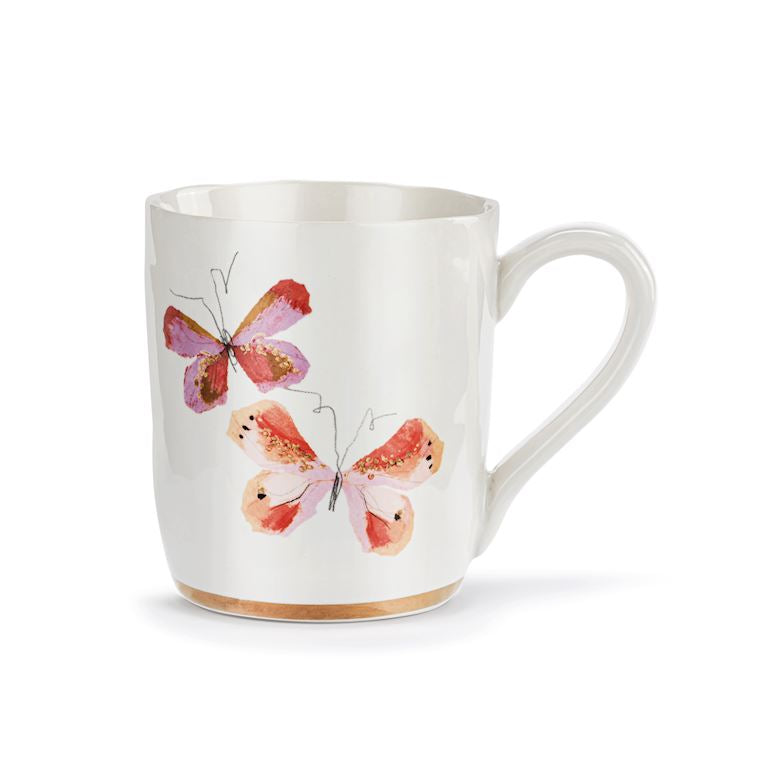 Butterfly Mug w/ gold trim