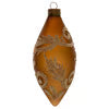 Beaded Scroll Teardrop Ornament - Brown