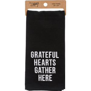 Grateful Hearts Gather Here Kitchen Towel