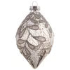 Glitter Leaf Glass Teardrop Ornament