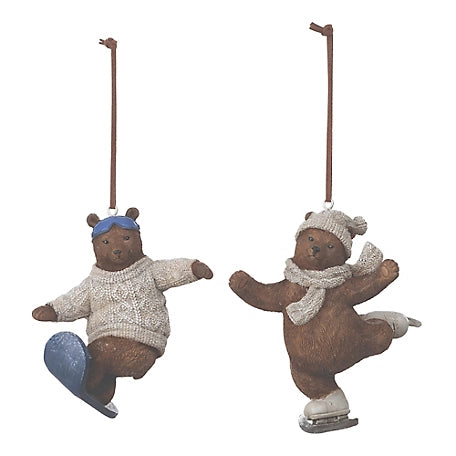 Snow Sport Bear Ornament