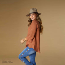 Load image into Gallery viewer, Virginia Ruffle Sleeve Top - Terra Cotta