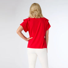 Load image into Gallery viewer, Mandy Cap Sleeve Ruffle Tee