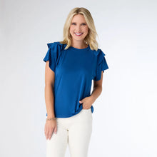 Load image into Gallery viewer, Mandy Cap Sleeve Ruffle Tee