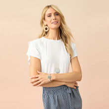 Load image into Gallery viewer, Mandy Cap Sleeve Ruffle Tee
