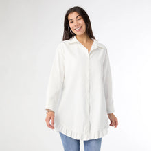 Load image into Gallery viewer, Dominique Tunic Top w Ruffle Bottom