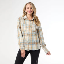 Load image into Gallery viewer, Becca Flannel Shirt w Distressing