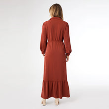Load image into Gallery viewer, Bixby Long Sleeve Tiered Maxi Dress