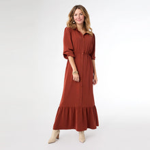 Load image into Gallery viewer, Bixby Long Sleeve Tiered Maxi Dress