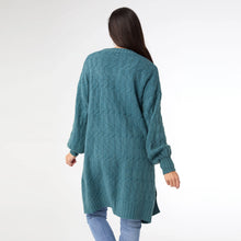 Load image into Gallery viewer, Summit Cable Knit Cardigan - Teal