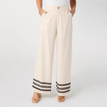 Load image into Gallery viewer, Isabelle Linen Pant w Crochet Trim