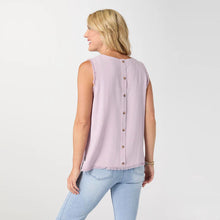 Load image into Gallery viewer, Sloane Button Back Tank w Fringe