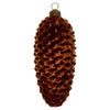 Flocked Pinecone Glass Ornament