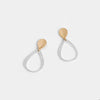Whispers Mixed Metal Teardrop Earrings
