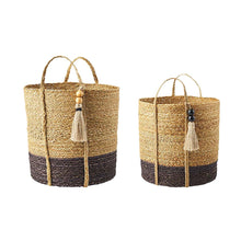 Load image into Gallery viewer, Two-Tone Black Basket Set