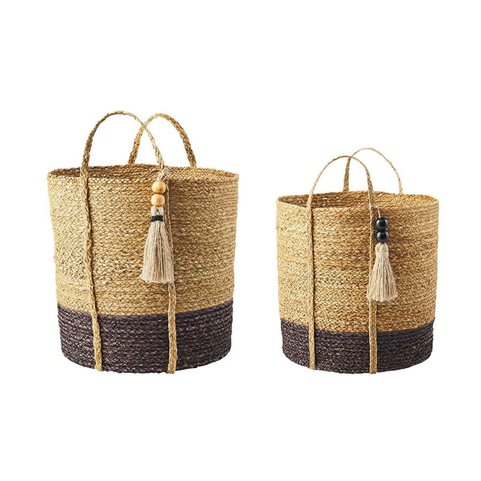 Two-Tone Black Basket Set