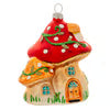 Mushroom House Glass Ornament