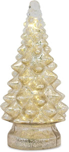 Gold Christmas Tree w Lights - Mercury