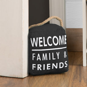 "Welcome" Dark Gray Door Stopper