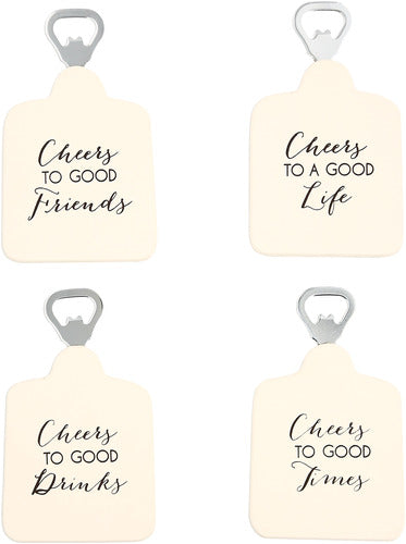 Cheers - Bottle Opener Coaster Set