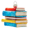 Stack of Books Glass Ornament