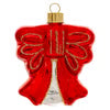Bow Glass Ornament Red