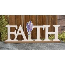 Load image into Gallery viewer, Faith &amp; Lavender Wooden Cutout Sitter