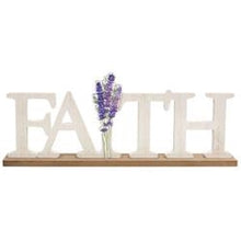 Load image into Gallery viewer, Faith &amp; Lavender Wooden Cutout Sitter