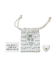 Load image into Gallery viewer, Porcelain Pocket Gift with Bag - Heart