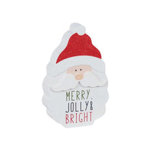 Load image into Gallery viewer, 6&quot; Wood Santa Tabletop Sign