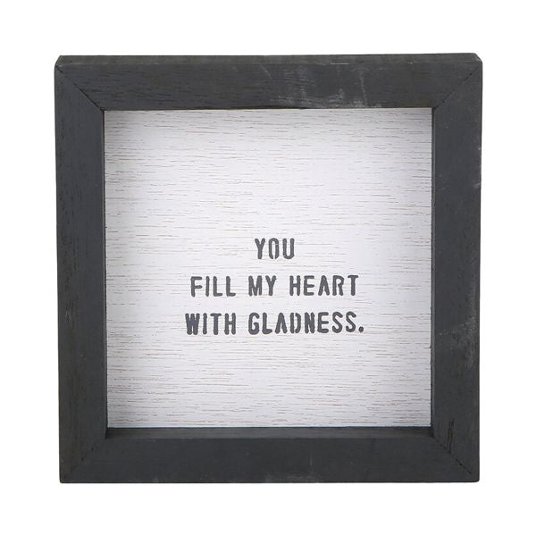 Fill Heart W/ Gladness Box Sign