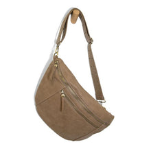 Load image into Gallery viewer, Taupe Mel Large Sling Crossbody Bag