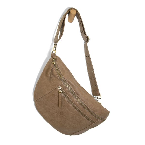 Taupe Mel Large Sling Crossbody Bag