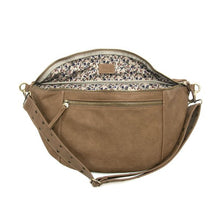 Load image into Gallery viewer, Taupe Mel Large Sling Crossbody Bag