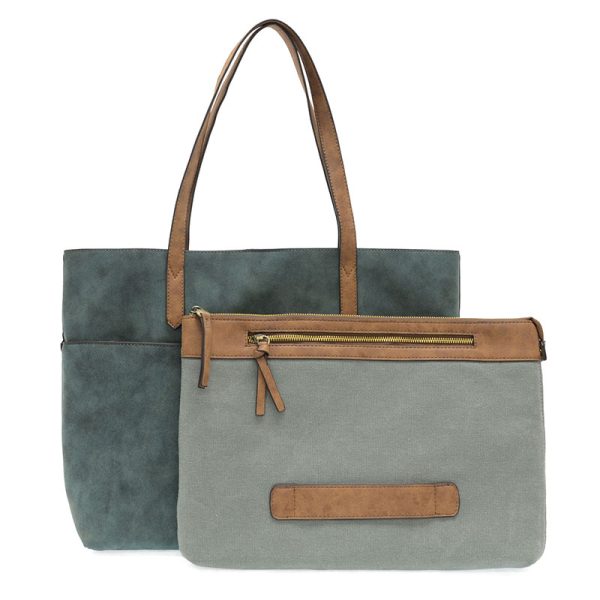 Deep Teal Danica Tote w/ Laptop Sleeve