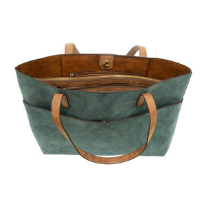 Deep Teal Danica Tote w/ Laptop Sleeve