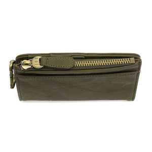 Olive Bobbie Bifold Wallet w Carabiner