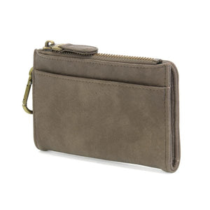 Dark Taupe Bobbie Bifold Wallet w Carabiner