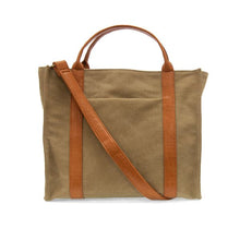 Load image into Gallery viewer, Toni Large Canvas Tote - Khaki