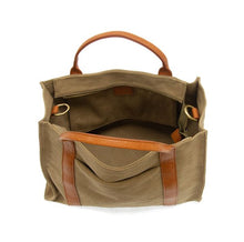 Load image into Gallery viewer, Toni Large Canvas Tote - Khaki