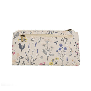 White Multi Floral Kara Mini Wallet