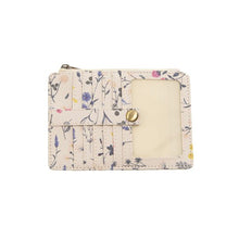 Load image into Gallery viewer, White Multi Floral Penny Mini Wallet