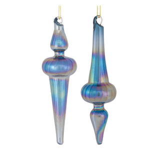 Blue Mercury-Style Finial Ornament