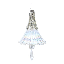 Load image into Gallery viewer, Clear Beaded Bell Ornament