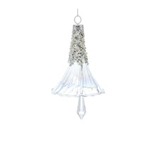 Load image into Gallery viewer, Clear Beaded Bell Ornament