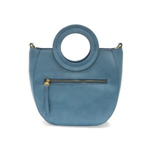 Azure Blue Coco Circle Handle Bag