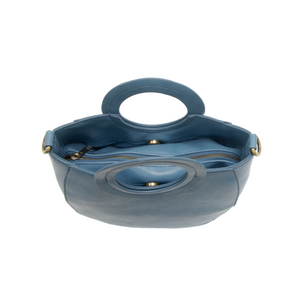 Azure Blue Coco Circle Handle Bag