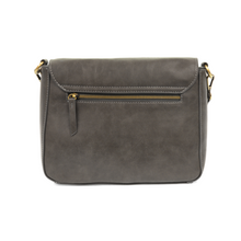 Load image into Gallery viewer, Gray Lexie Convertible Shoulder Bag Faux Suede Trim