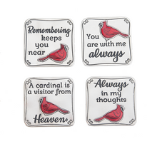 Load image into Gallery viewer, Cardinal is a Visitor Charms in a Basket